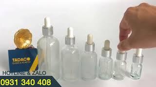 Chai chiết mỹ phẩm thủy tinh Chai chiết Serum | Tinh dầu đầu bóp đầy đủ kích thước