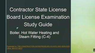 Contractor State License Board License Examination Study Guide - Construction Entrepreneurs