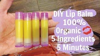 DIY Organic Lip Balm | 5 INGREDIENTS, 5 MINUTES