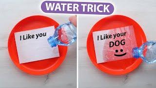 SECRET MESSAGE TO SURPRISE YOUR FRIENDS. Colorful Magic Trick with Paper Towels. Fun water trick