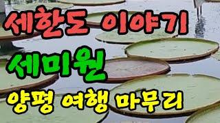 배다리 옆 세한정. 세한도 현실화. 세미원의 백미. 연꽃과 수련. 항아리 분수. 징검다리. 양평 여행 마무리.