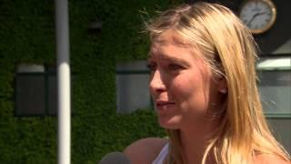 Maria Sharapova interviews for the job of Wimbledon Champion