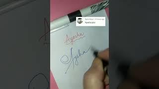 Ayesha name Signature style️#ytshorts #youtubeshorts #sign