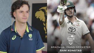 Sam Konstas Interview | Bradman Young Cricketer of the Year | Australian Cricket Awards 2025