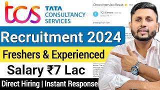 TCS Recruitment 2024 | Freshers | How To Get Job In TCS | TCS Work From Home Jobs | Online Jobs