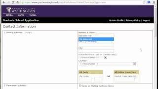 UW College of Education Online Application Demo   Part 1   Setting up your Application Profile