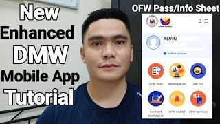 NEW DMW MOBILE APP REGISTRATION TUTORIAL | PAANO KUMUHA NG OFW PASS AT OFW INFO SHEET SA DMW APP