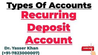 Recurring Deposit Account | Types Of Accounts | RD