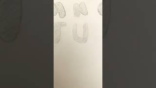 How to draw a bubble letter U!#fyp#drawing#draw#art#artist#artwork#tutorial#learn#joshuwe#graffiti