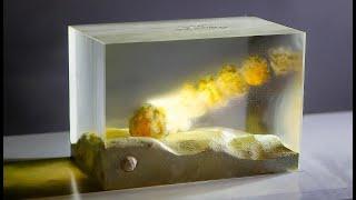 Giveaway: DIY Meteor Impact Diorama - Step-by-Step Tutorial with Epoxy Resin