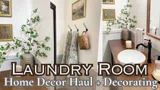 HUGE AFFORDABLE HOME DECOR HAUL/LAUNDRY ROOM DECORATING IDEAS 2024/LAUNDRY ROOM MAKEOVER ON A BUDGET