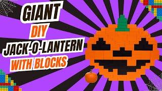  DIY GIANT Jack-O-Lantern Out of Biggo Blocks!  | Epic Jumbo Block Build Challenge