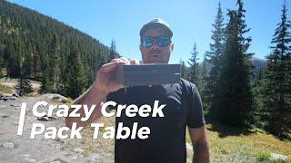 Crazy Creek Pack Table - NEW - Foldable, Lightweight Backpacking Camp Table