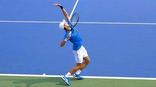 Novak Djokovic Serve Slow Motion - ATP Tennis Serve Technique