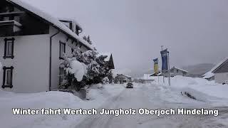 Winterfahrt Schneefall  in Wertach Jungholz Oberjoch Hindelang