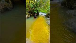 Wow this man found a shiny object at the bottom of the river it turned out to be gold#gold