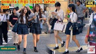 4k hdr Japan travel 2024 | Walk in Shibuya (渋谷) Tokyo Japan |  Relaxing Natural City ambience