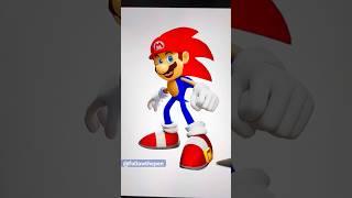 I turned Mario into Sonic and result is so cool #shorts #supermariobros #sonic