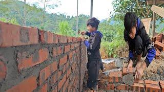 The orphan boy worked as a construction worker to save money to pay the landlord.