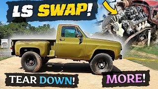 1980 CHEVROLET 4X4 Teardown, 6.0 LS, Fabrication, Fuel system!