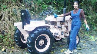 天才女孩修复报废拖拉机，用一个月完美维修！Genius girl repairs scrapped tractor in one month丨林果儿