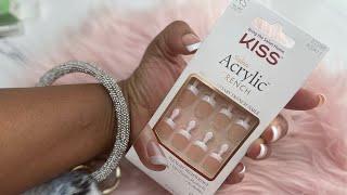 HOW TO:VERY DETAILIED NO BUBBLES REAL SHORT LENGTH FRENCH TIP NAILS BY KISS PRODUCTS|AUDRI LOVEBERRY