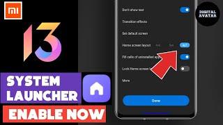 Miui 13 system launcher in miui 12 |Install Miui 13 system launcher in all xiaomi mobiles