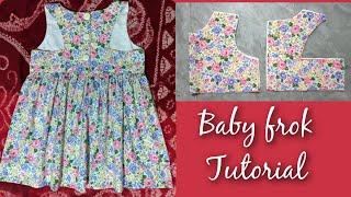 Baby frock cutting and stitching