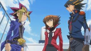 Yugi meets Jaden and Yusie (Yu-Gi-Oh!Bonds Beyond Time)