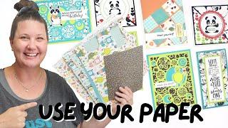 USE YOUR STASH - Fun Ways to Use your Patterend Paper on Cards