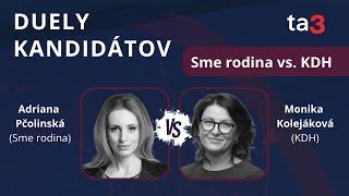 DUELY KANDIDÁTOV: Monika Kolejáková (KDH) vs Adriana Pčolinská (Sme rodina)