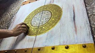 🪄 Turn a Painting into a 100-Year-Old Door | Stunning Mural Art