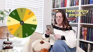 number generator picks how much I read for a week | READING VLOG