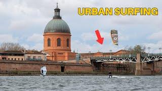 Urban Storm Kiteboarding and Wingfoiling in Toulouse | Bastien Escofet and Etienne de Saunhac