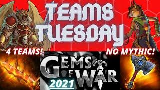 4 TEAMS for WORLD EVENT & Faction | Gems of War Guide 2021 | Indrajits Palace & HUNTING THE LEOCORN