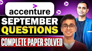 Accenture Latest September Exam Questions | Accenture Actual Questions