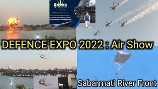 Defence Expo-2022 AIR SHOW at Sabarmati River Front | AHMEDABAD   PM MODI | INDIAN AIR FORCE | Navy