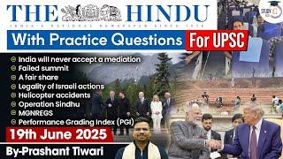 The Hindu Analysis | 19th June 2025 | The Hindu NewsPaper Today With Practice Questions