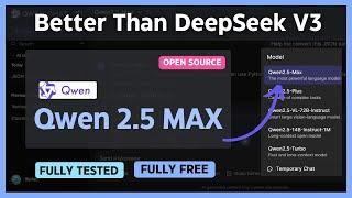 NEW China AI Qwen 2.5 Max Beats DeepSeek v3!? Open Source FREE LLM AI By Alibaba