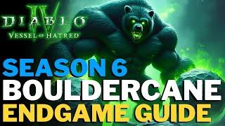 Diablo 4 - BOULDERCANE Endgame Druid Build Guide! BEST Overall Druid Build // Season 6