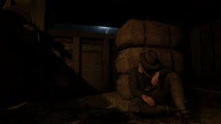 Arthur watches a thunderstorm through the window of a barn and sleeps on hay | RDR2 ASMR