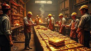 This Is How Millions Of Tons Of Gold Bars Are Made In A Factory Every Day!