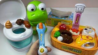 [Toy asmr]Pororo Eating and Potty training Popping Toy ASMR 크롱 밥먹고 배변훈련 장난감 ASMR