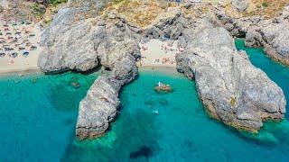 Plakias Ammoudi Klisidi Ammoudaki Damnoni plaja Rethymnon Creta Grecia 4K