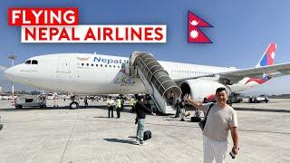 Himalaya Adventure - Flying Nepal Airlines A330 to Kathmandu