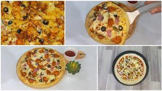 Pizza recipe by cooking secrets with hadiya|pizza recipe without oven| how to make pizza