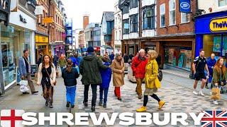 Walk in SHREWSBURY Shropshire ENGLAND 4K | Birthplace of Charles Darwin