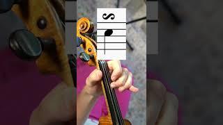 Trills and musical ornaments on the violin with sheet music symbols