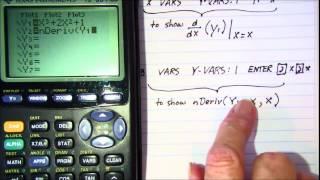 How to have the TI Graphing Calculator graph the derivative of a function