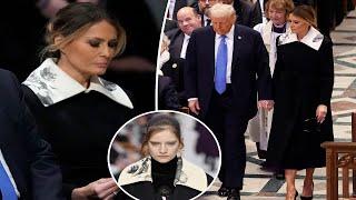 Melania Trump attends Jimmy Carter’s funeral in Valentino coat with statement collar